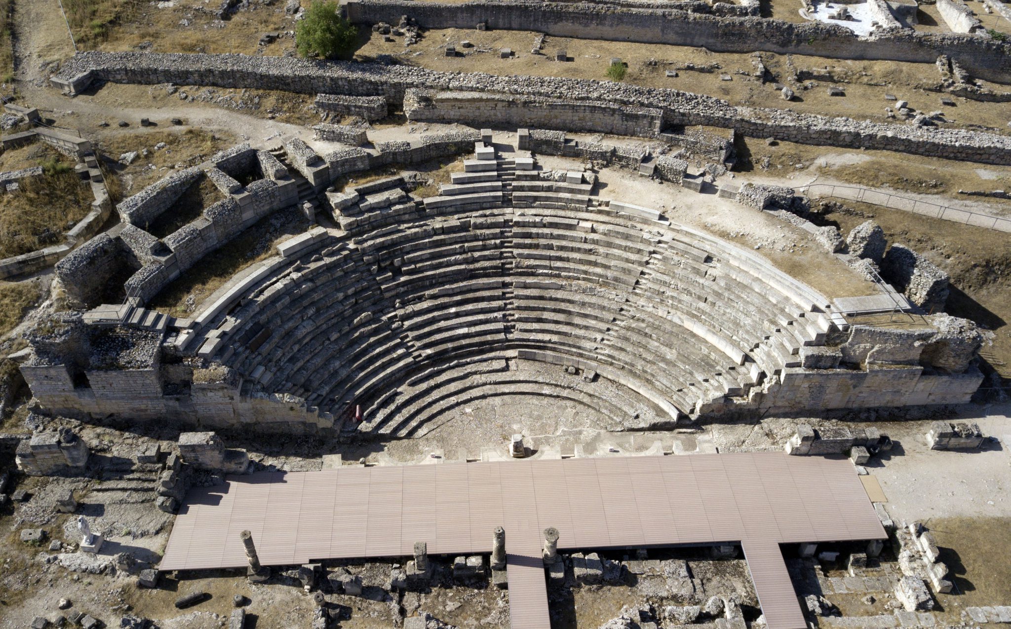 Teatro romano del yacimiento arqueológico de Segóbriga